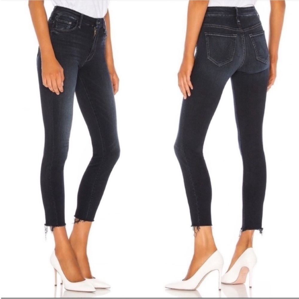 Mother Dark Wash Frey ankle Jeans - the high waisted looker jeans in last call